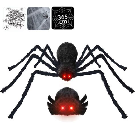 Halloween Decorations Spider 49 Giant Spider With LED Glow Eyes