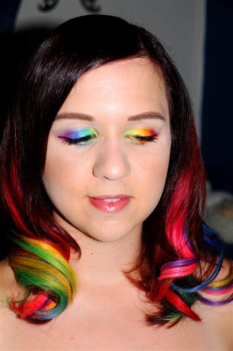 Rainbow Hair And Eyes This Is Definitely Different Short Hair Color