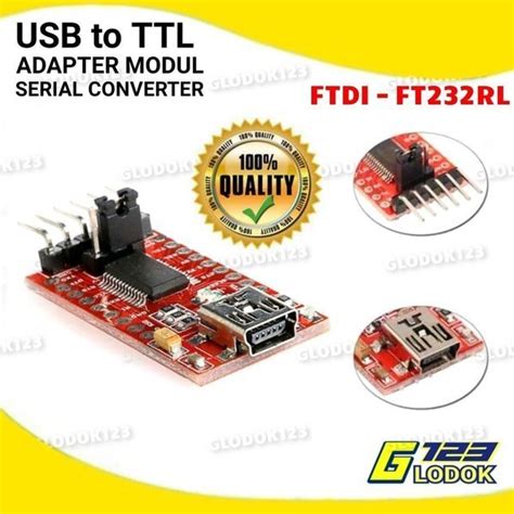 Jual FTDI FT232RL FT232 USB To TTL Serial Converter Adapter Module Di