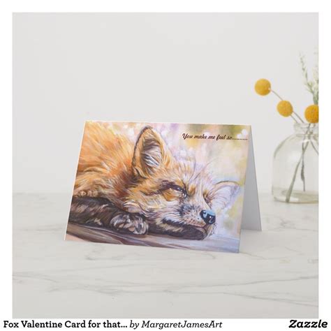 Fox Valentine Card For That Special Person Fox Valentine Card Fox