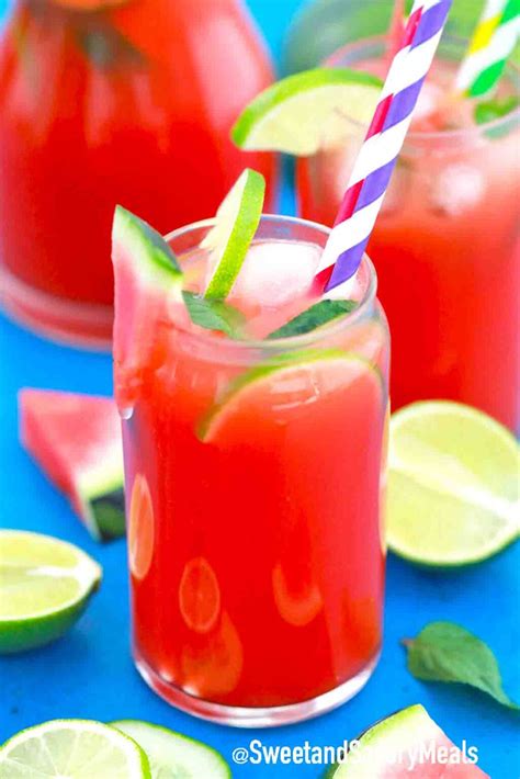 Boozy Watermelon Lemonade Recipe Video Sweet And Savory Meals