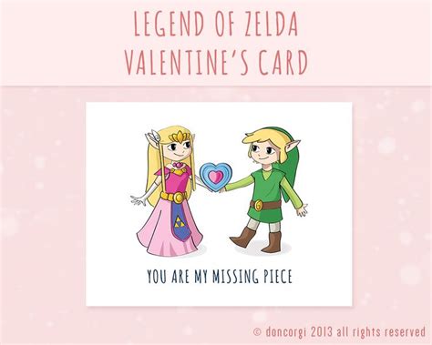 Printable Valentines Card Legend Of Zelda Valentines Etsy