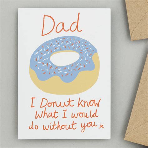 Donut Funny Father S Day Card By So Close Diy Father S Day Cards Funny Fathers Day Card