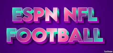 Espn Nfl Football Text Effect And Logo Design Videogame