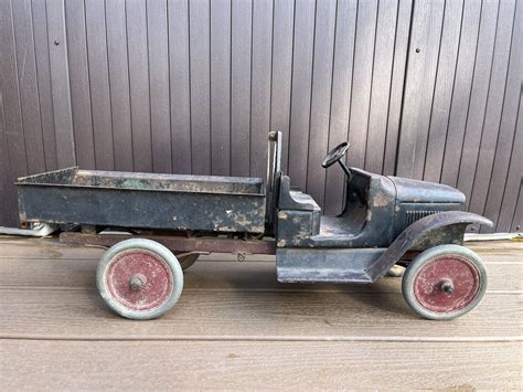 buddy l 1920s pressed steel a frame rope dump truck vintage antique rare ebay