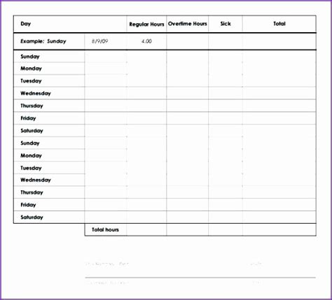 The user can create cards, which can be printed, and each card includes the working hours and the reason for working overtime. 44 Bi Weekly Timecard with Lunch | Ufreeonline Template
