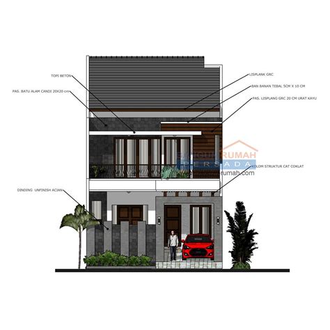 Desain rumah dengan garasi dan carport. Desain Rumah 2 Lantai di Lahan 8 x 15 M2 | DR - 8021 ...