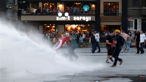 Turkish Police Unleash Water Cannon On Protests