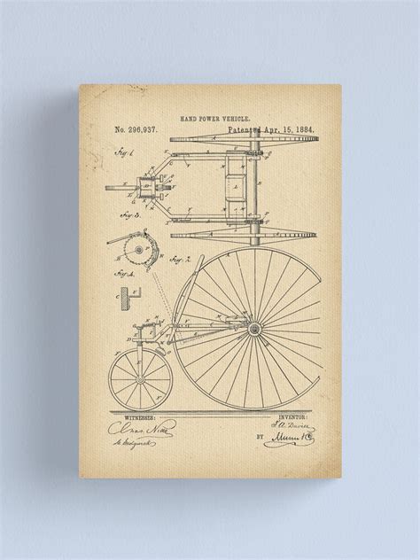 1884 Patent Velocipede Tricycle Bicycle Archival History Invention