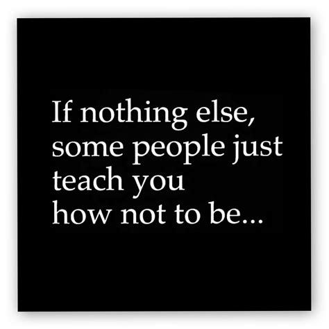 If Nothing Else Some People Just Teach You How Not To Be
