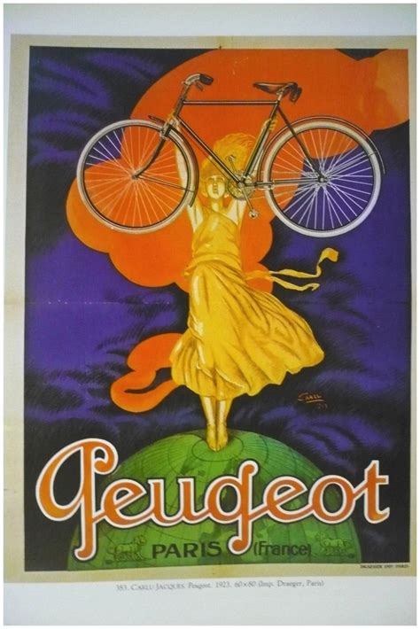 Ntique French Bike Cycle Advertising Poster 1900s Old Bicycle