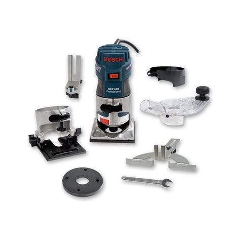 Bosch Gkf 600 Palm Router 600w With Accessories In Carry Case 240v