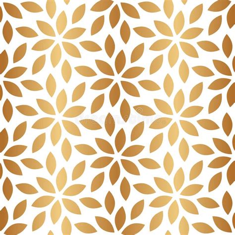 Vector Seamless Pattern Gold Abstract Geometric Background Modern