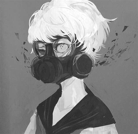 Gas Mask Creepy Anime Pinterest