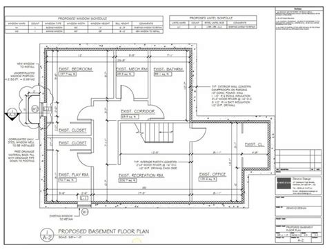 Basement Plan Layout Blueprint Kp Construction Toronto