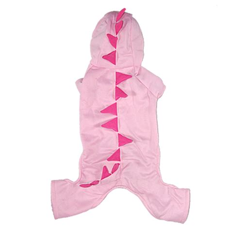 Unique Bargains Cute Pink Dinosaur Winter Pet Puppy Dog Hoodies Coat