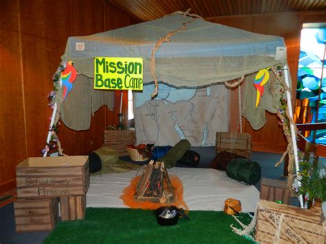 Vbs Camping Theme Decorating Ideas Waterfall Vbs Crafts Vbs Themes