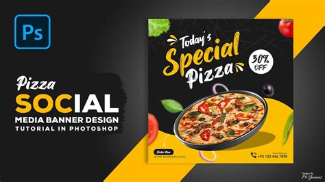 Instagram Post Design Pizza Social Media Banner Design In Photoshop