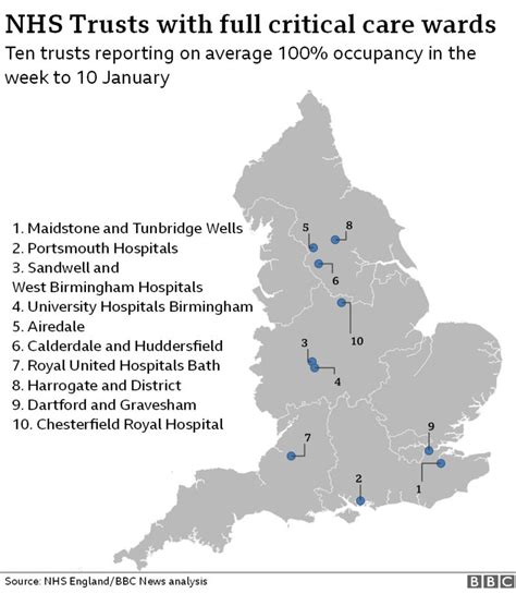 Covid 19 Critical Care Wards Full In Hospitals Across England Bbc News