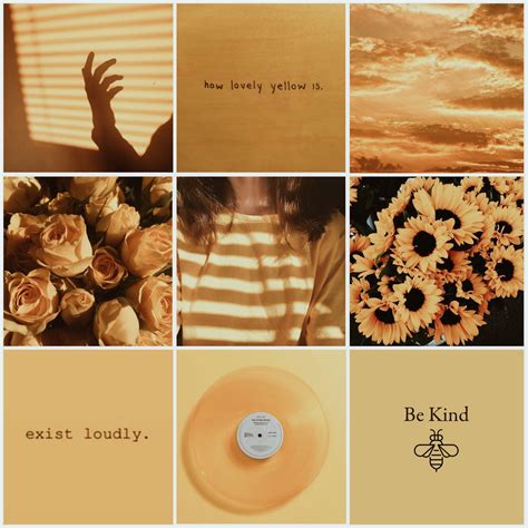 Aesthetic Mood Board Yellow Yellow Aesthetic Moodboard Mood