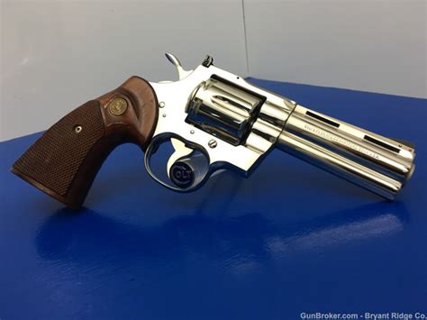 1974 Colt Python 357 Mag 4 Astonishing Rare Nickel Finish Bryant Ridge