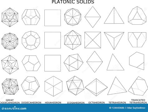 3d Illustration Of Platonic Solids Stock Illustration Illustration Of