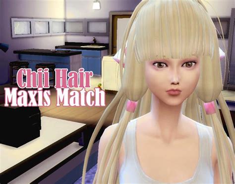 Sims 4 Anime Hair Cc Maxis Match I Was Just Messing Around In Blender