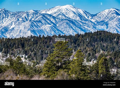 San Bernardino Mountains In Winter With Snow Stock Photo Alamy