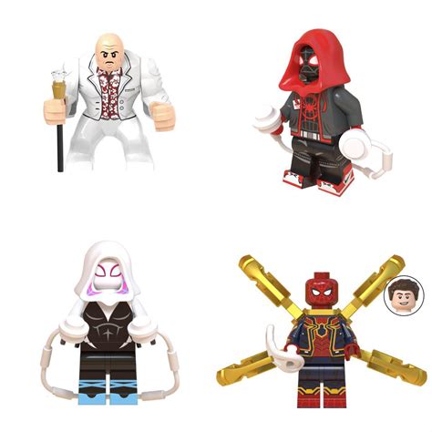 Kingpin Miles Morales Gwen Stacy Spider Man Minifigures Lego Compatible