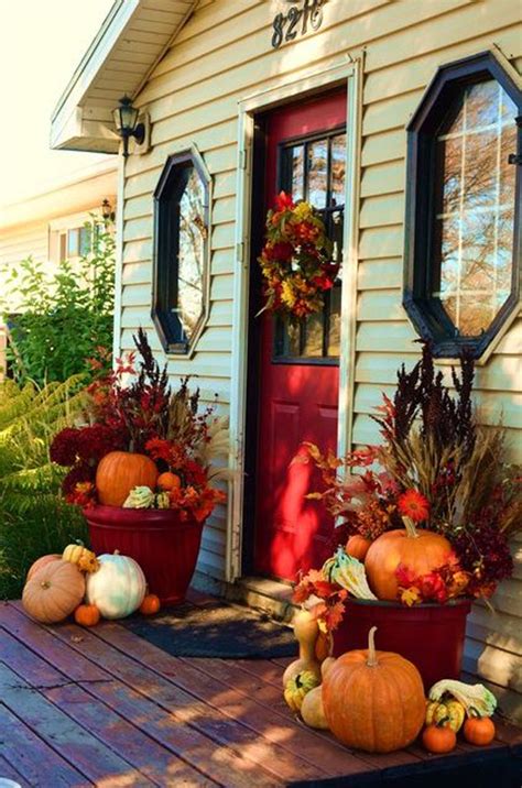 20 Simple Fall Porch Decor For Halloween And Thanksgiving