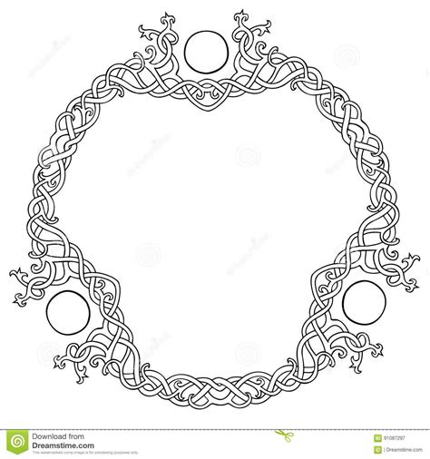 Illustration About Vector Illustration Of Celtic Knot Circle Frame