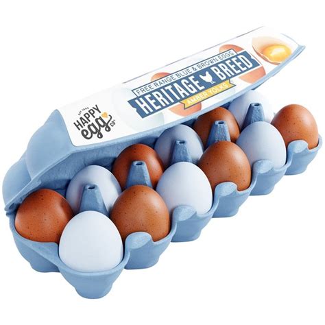 Happy Egg Co Heritage Breed Blue And Brown Free Range Large Grade A Eggs