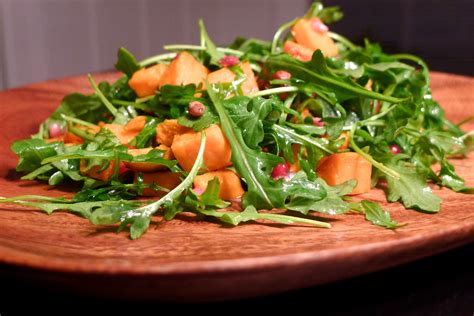 Sweet Potato Rocket And Pomegranate Salad Ceri Jones Chef