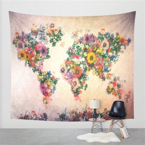 World Map Wall Tapestry By Bekim Art Society6 World Map Tapestry