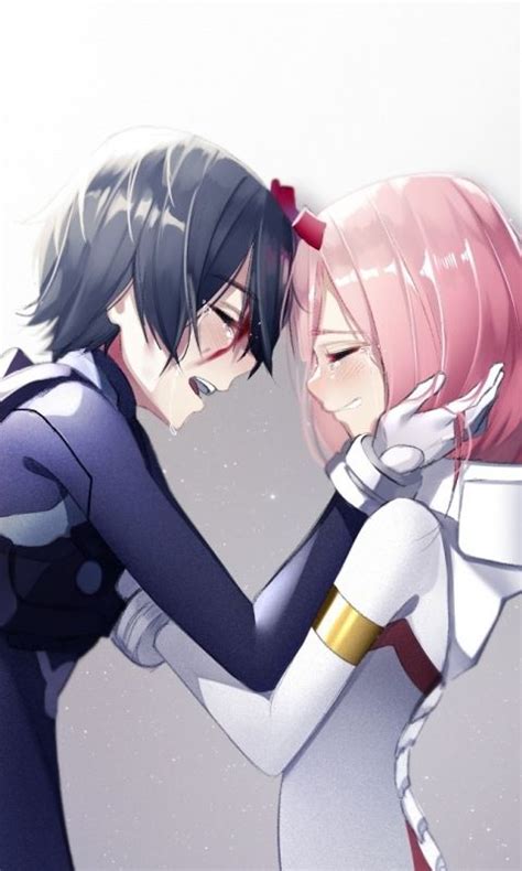 Zero Two And Hiro Anime Couple 480x800 Wallpaper Darling In The