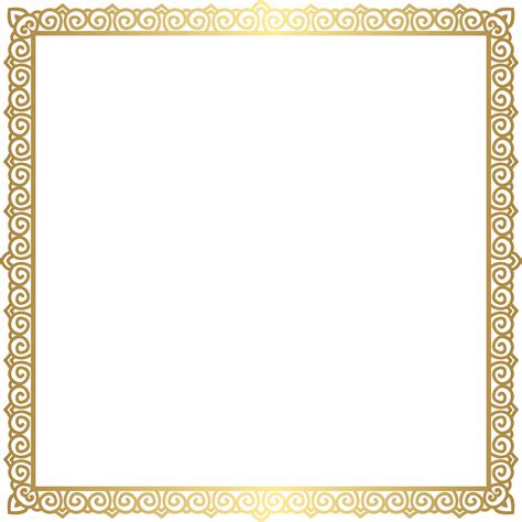 Gold Border Frame File Clipart Large Size Png Image Pikpng Images And