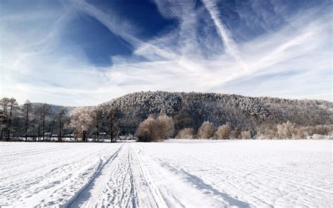 Snowy Countryside Wallpaper Nature And Landscape Wallpaper Better
