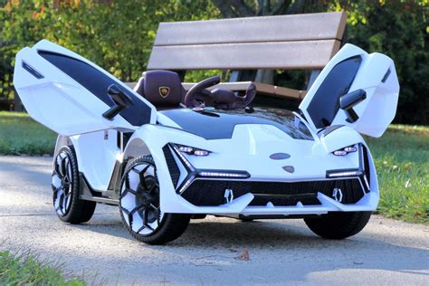 First Drive Lambo Concept White 12v Kids Cars Dual Motor Electric
