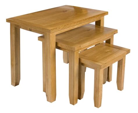 Southland nest of tables made with 100% solid oak. Nest Of Tables