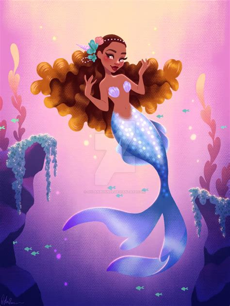 Mermaid With Blonde Curls By Dylanbonner On Deviantart