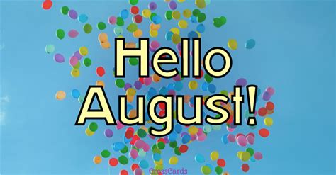 August Is Here Ecard Free Summer Cards Online