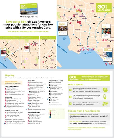 Los Angeles Attractions Map Pdf