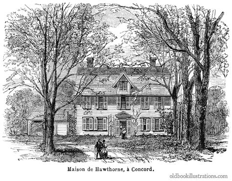 The Old Manse In Concord Ma Old Book Illustrations