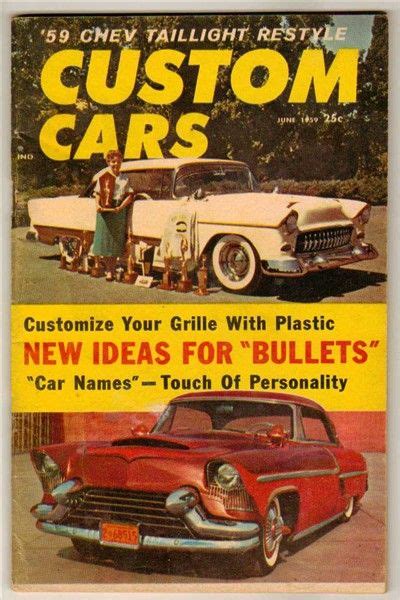 Custom Cars Jun 1959 Old Vintage Hot Rod Magazine Chevy Taillight
