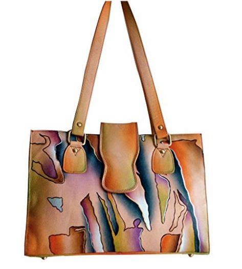 Womens Handpainted Abstract Art Designer Fashionable Genuine Leather