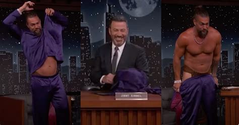 Watch Jason Momoa Strips Down In The Middle Of Jimmy Kimmel Interview Watch Video