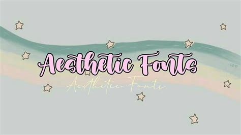 ♥aesthetic Fonts♥ Youtube