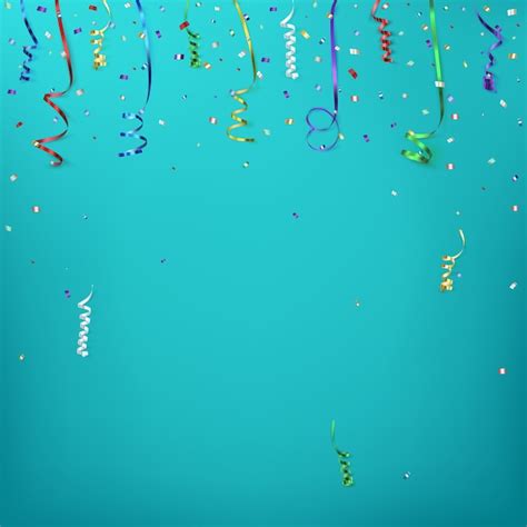 Premium Vector Celebration Background Template With Confetti And