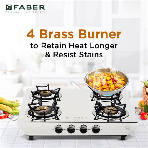 Buy Faber Hob 4 Brass Burner Hilux Max Cooktop Online At Best Price