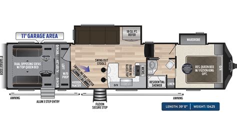 Fuzion Fifth Wheel Toy Hauler Floor Plans Floorplans Click